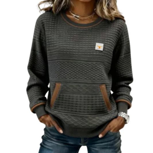 Stripe Knit Crewneck Sweater
