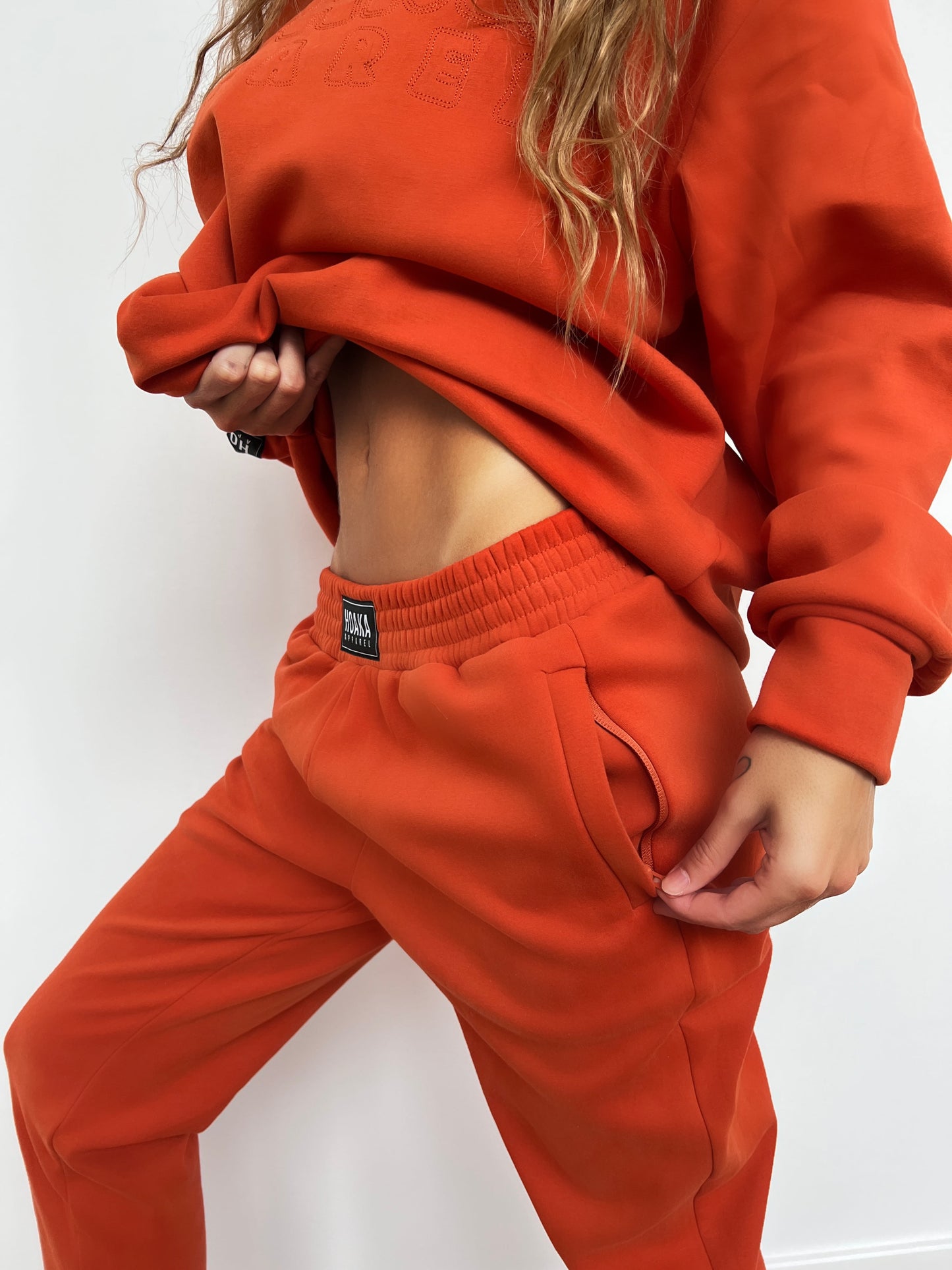 HOAKA Burnt Orange Comfy Joggers – Made in the USA