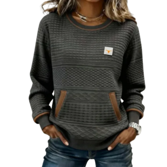 Stripe Knit Crewneck Sweater