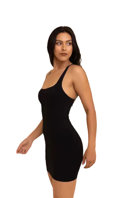 Seamless Slip Dress - Black