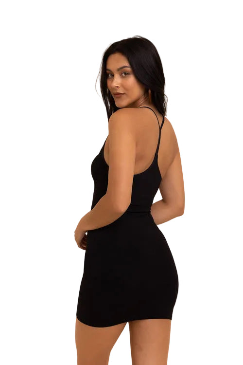 Seamless Slip Dress - Black