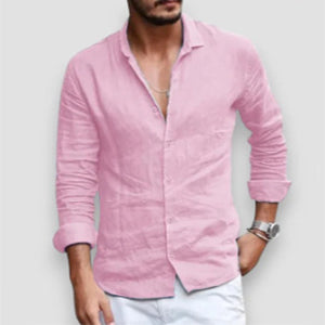 Sunamachi Men’s Casual Long Sleeve Button-Up Shirt